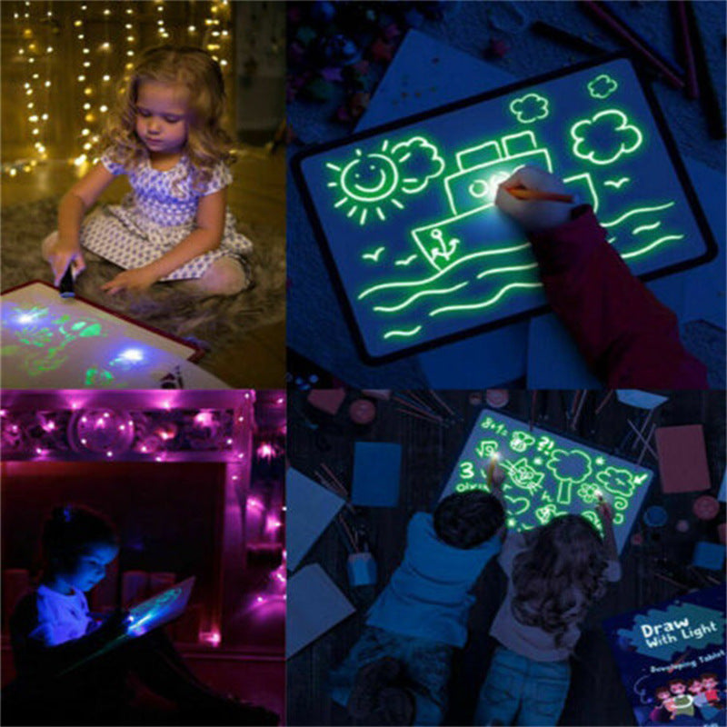 3D Magic Kinder Zeichenblock Leuchttafel mit LED Licht Magic Pad