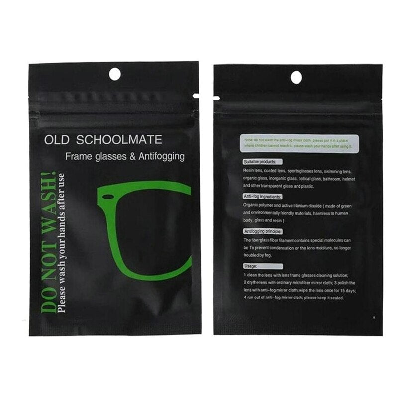 Anti-Fog Microfaser-Brillentuch gegen das Beschlagen der Brillengläser