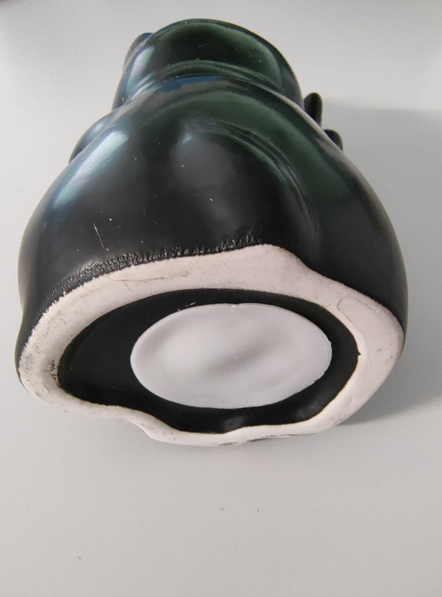 Stinkekatze, Winkekatze schwarz als Spardose aus Keramik