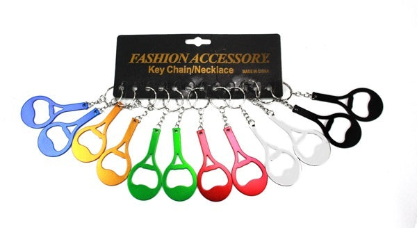 Flaschenöffner Alu Tennisschläger an SK - ca 7,8cm