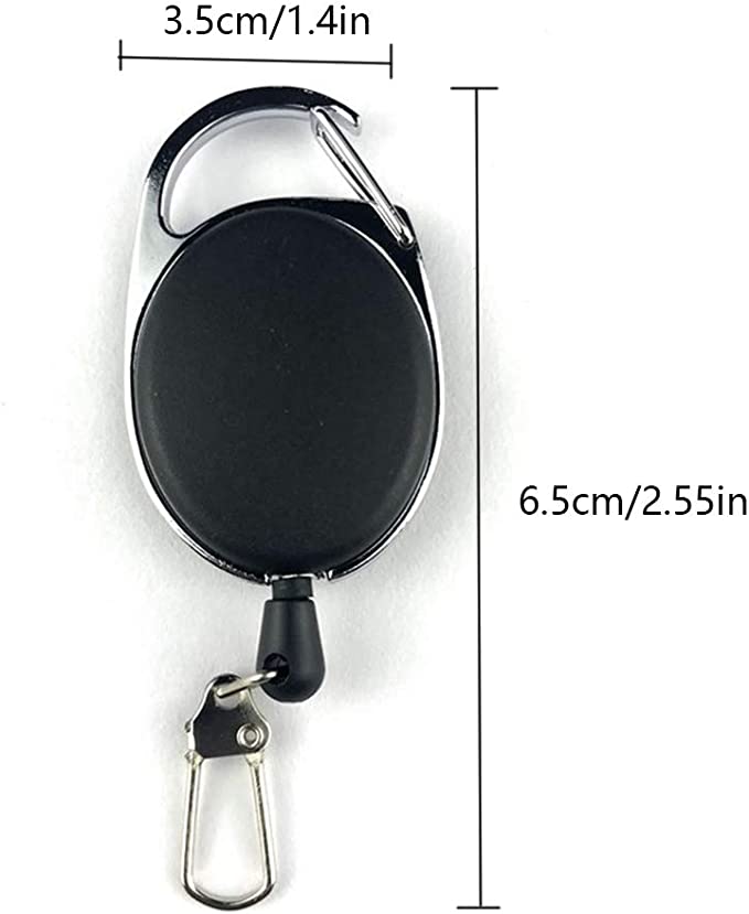 Schlüsselanhänger Ausziehbar Key mit Extra Starker Feder