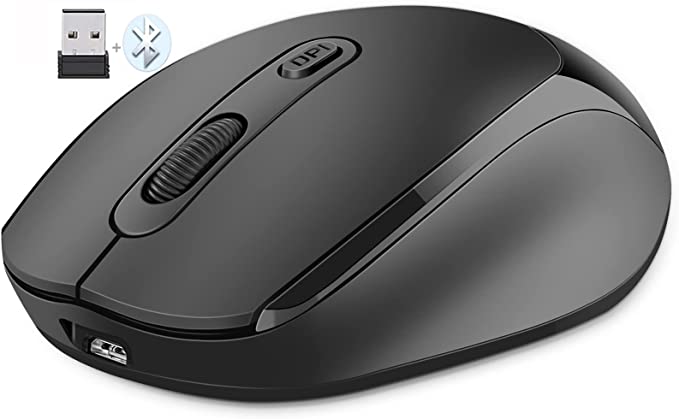 Computer Funkmaus 2,4 GHz Wireless & 5.1 Bluetooth Maus 2in1