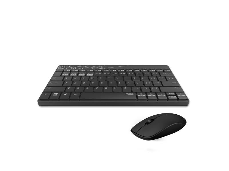 Rapoo Tastatur-Maus-Set 8000M Schwarz/Grau ( CH Layout ) | #Elektroniktrade.ch#