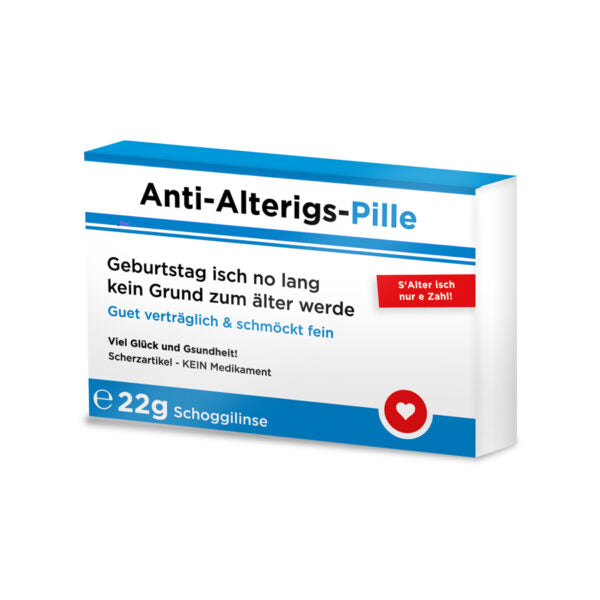 Scherztabletten Anti-Alterigs-Pille