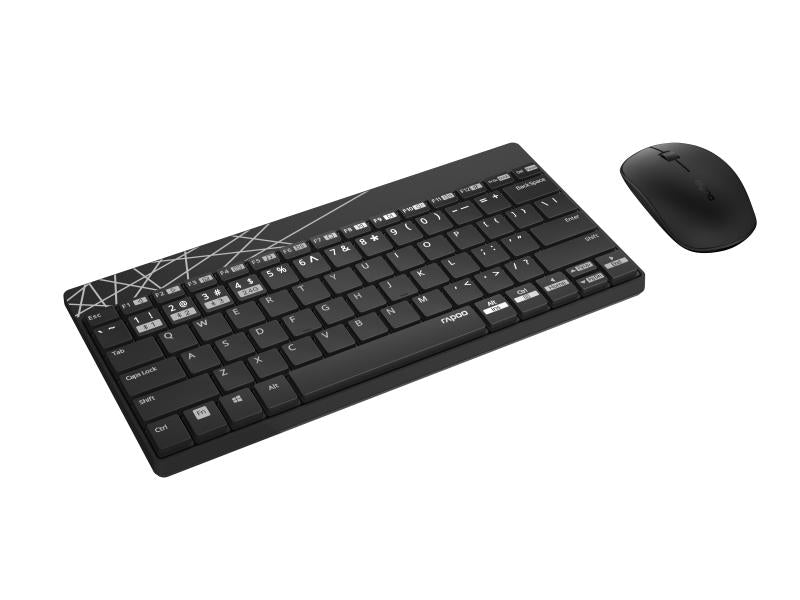 Rapoo Tastatur-Maus-Set 8000M Schwarz/Grau ( CH Layout ) | #Elektroniktrade.ch#