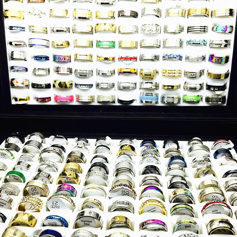 Männer/Frauen Ringe aus Edelstahl 25 Stk