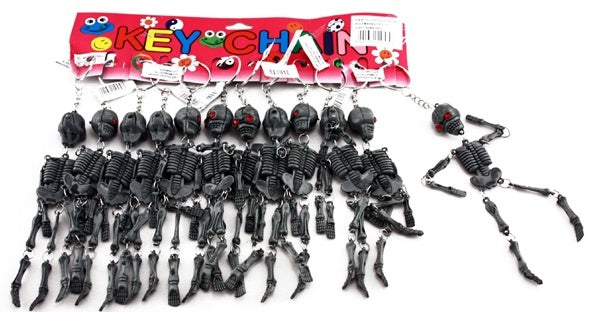 Skelett grau an Schlüsselkette - ca 15cm