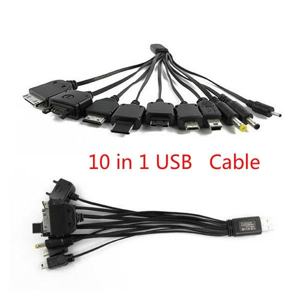 Universal 10 in 1 USB Multi Charger Einziehbares Telefonkabel für Mobiltelefone - Star Produkte