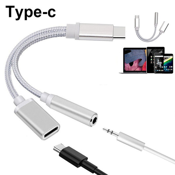 Universal USB-C auf Klinke 3.5mm Kopfhöreranschluss Ladekabeladapter