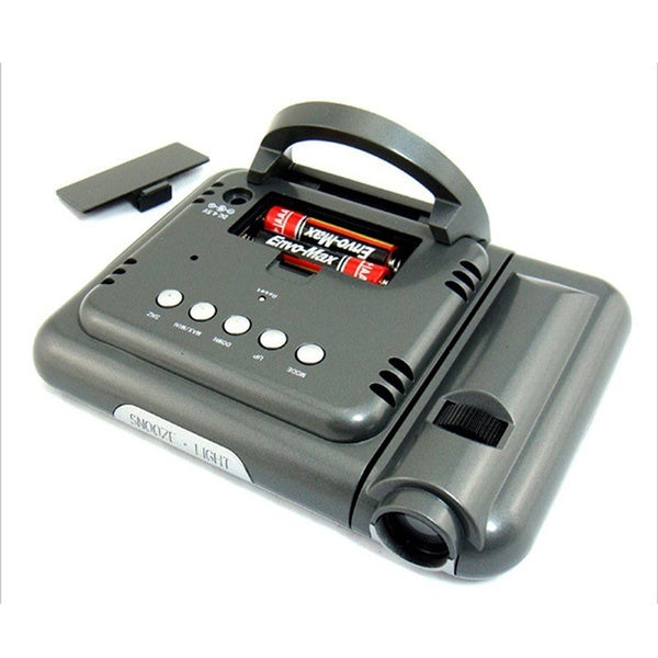 Digitaler Projektion Wecker mit Wetteranzeige in Weiss