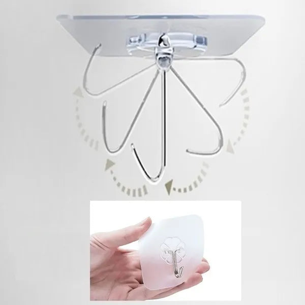 Genialer Selbstklebe Wandhaken Transparenter Halter