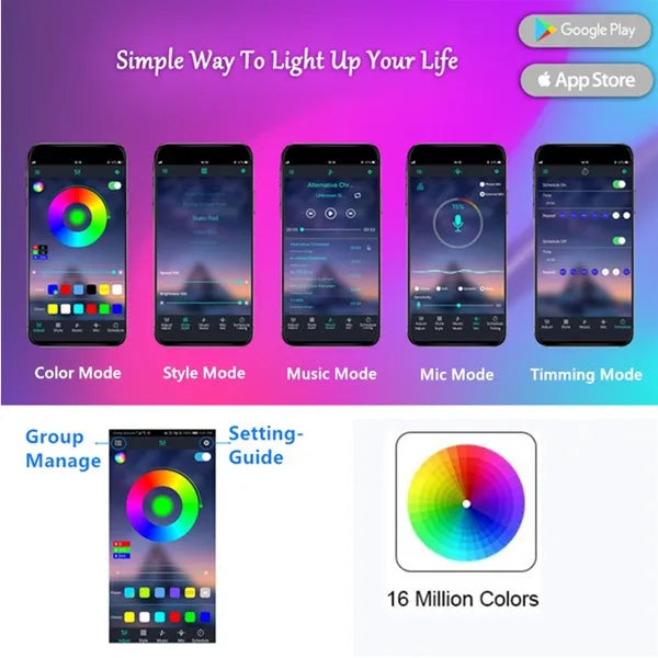 Flexibler LED 5050 Streifen mit USB/ Bluetooth über APP steuerbar