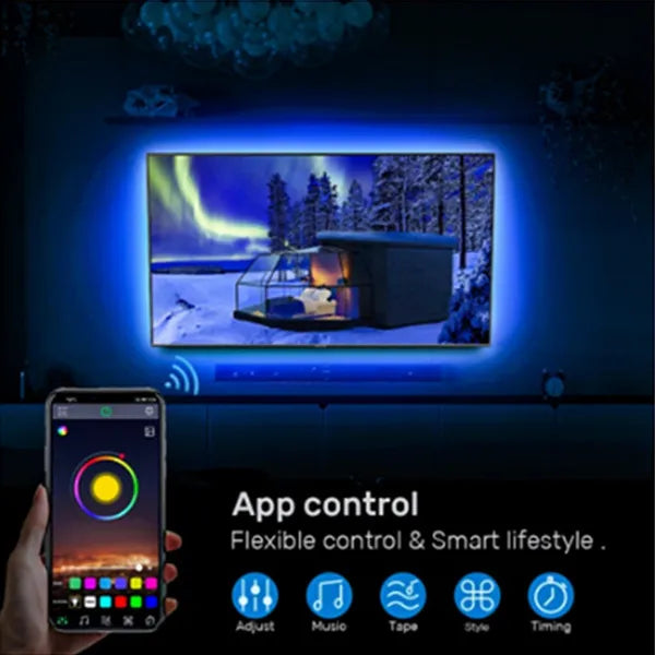Flexibler LED 5050 Streifen mit USB/ Bluetooth über APP steuerbar
