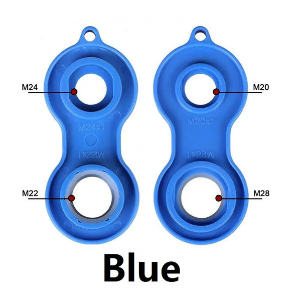1-teiliger 4-in-1-Wasserauslass Allzweckschlüssel Adapter Blau