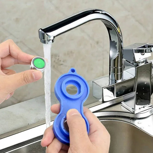 1-teiliger 4-in-1-Wasserauslass Allzweckschlüssel Adapter Blau