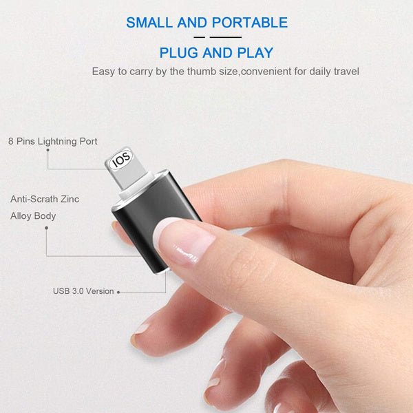8-poliger iPhone Lightning-Stecker auf USB 3.0 OTG