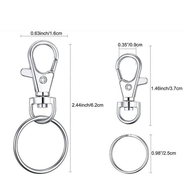 Premium Swivel Lanyard Karabinerhaken mit Schlüsselring
