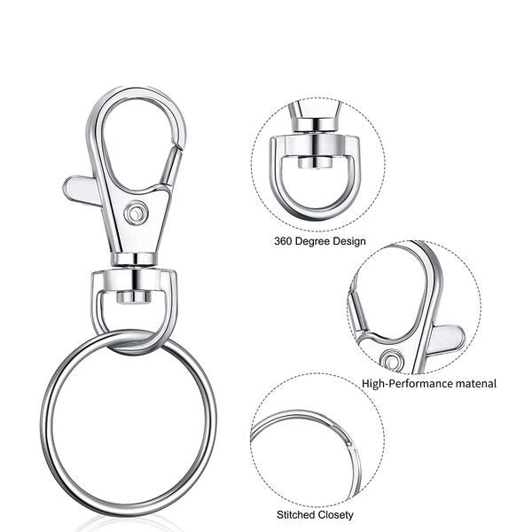 Premium Swivel Lanyard Karabinerhaken mit Schlüsselring