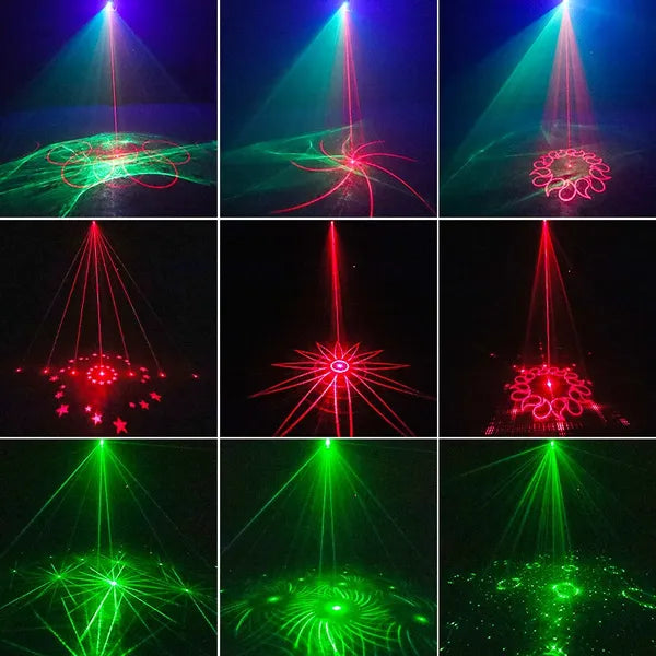 2 In 1 Laser + Aurora Licht 60 Muster 5D Laser Bühnenlicht