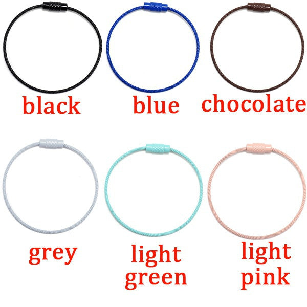 Schlüsselanhänger Kabel Edelstahl Draht Grösse S 10cm