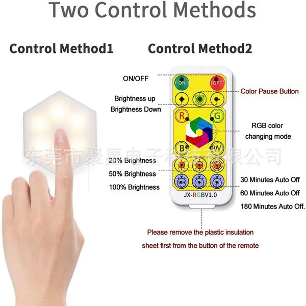 LED Effekt Licht im 6er Set mit 2 Fernbedienungen