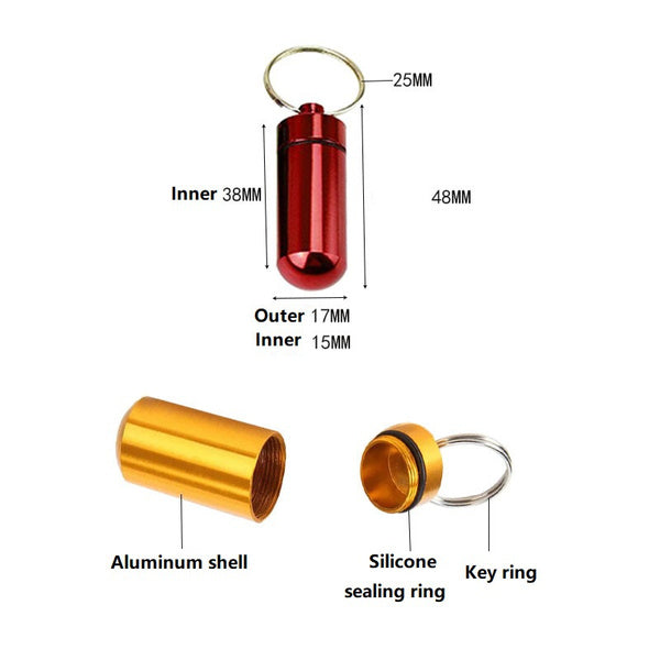 Schlüsselanhänger Tragbare Mini Pillendose