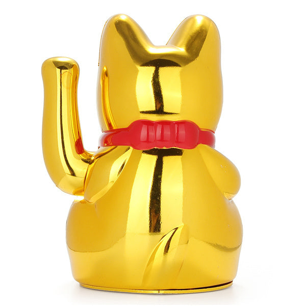 Gold Feng Shui Maneki Neko Winke Katze Gross