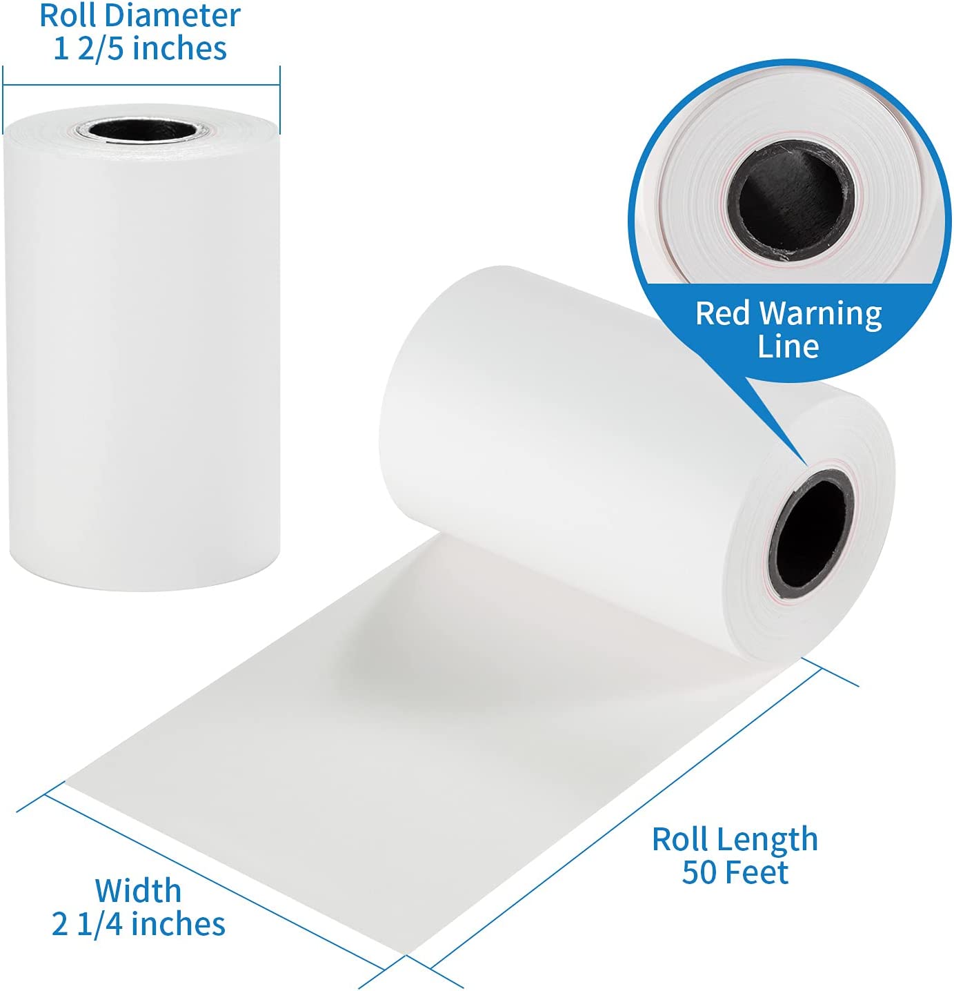 Bonrollen 57mm x 15m x 13mm - EC Rollen Thermopapier