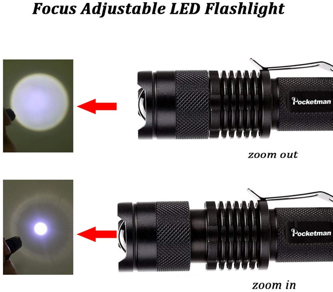 Taschenlampe Pocketman Mini 7W 300 Lumen tragbare Mini Q5