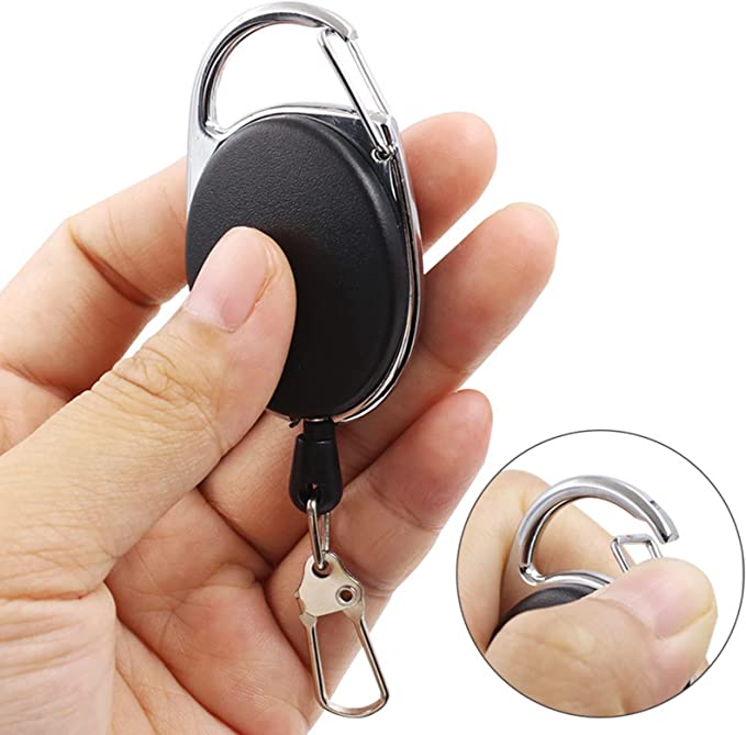 Schlüsselanhänger Ausziehbar Key mit Extra Starker Feder