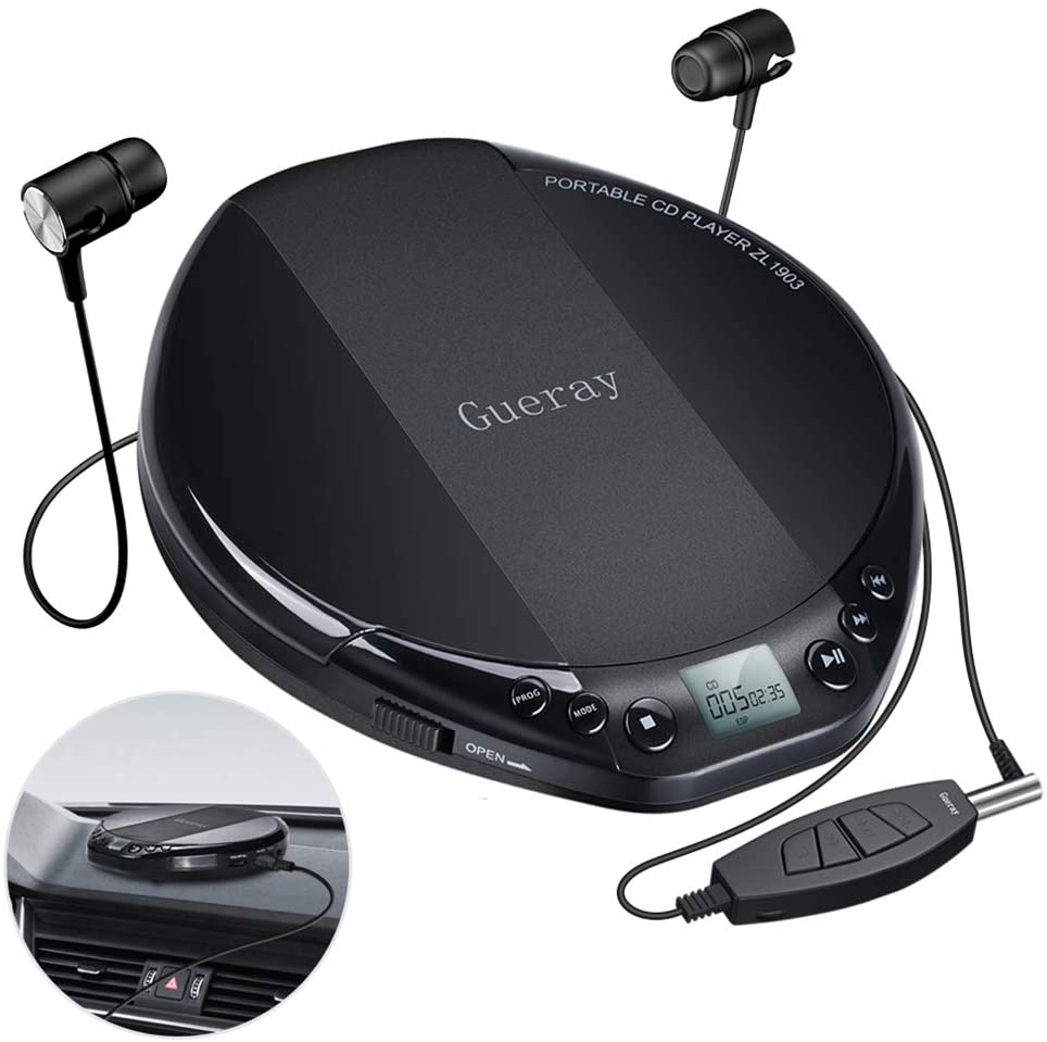 Gueray Tragbarer CD Player mit HiFi-verlustfreie Klangqualität