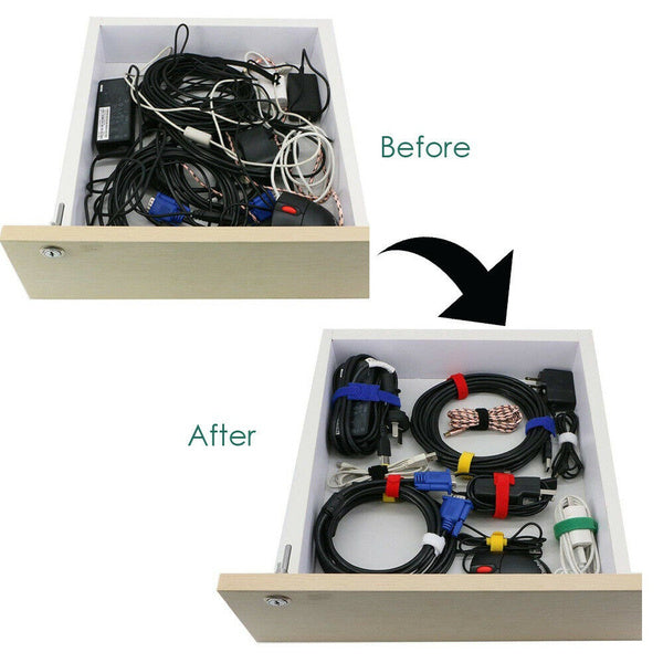 Wiederverwendbare Kabelbinder zur Befestigung 10er Pack in Rot