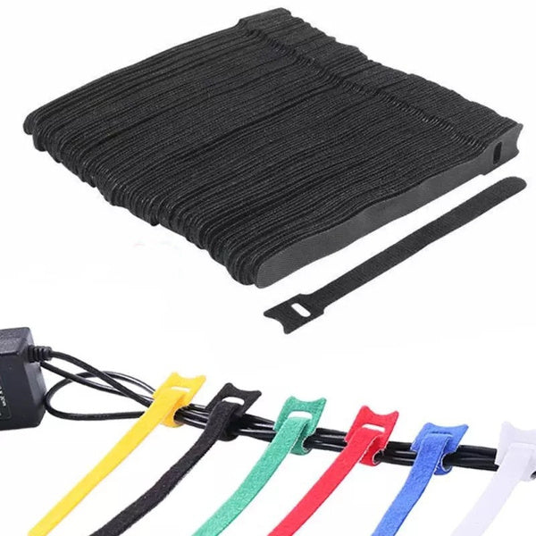 Wiederverwendbare Kabelbinder zur Befestigung 10er Pack in Rot