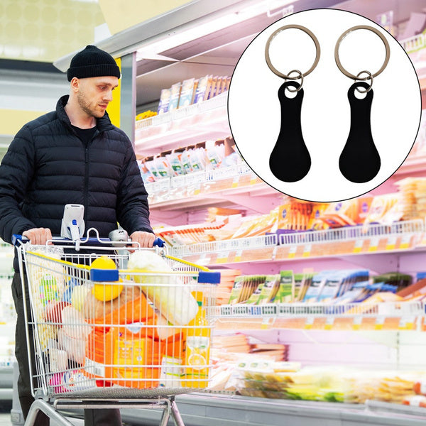 Einkaufswagen Schlüsselmünze Anhänger