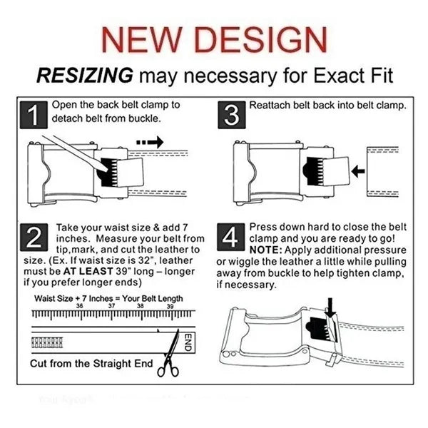 Automatischer Herrengürtel mit Schnalle