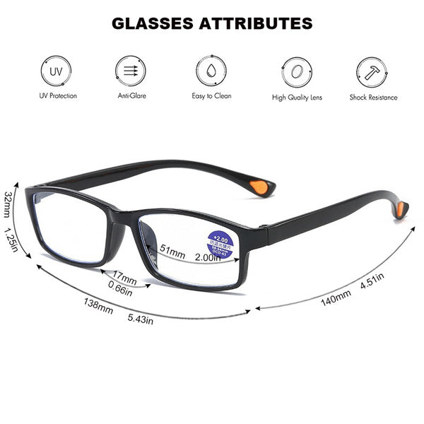 Retro Lesebrille für Damen und Herren Superleicht UV400 Schutz