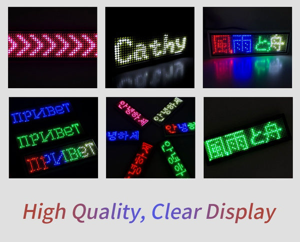 Bluetooth Led- Schild - Bedienbar über APP Schriftfarbe Rot