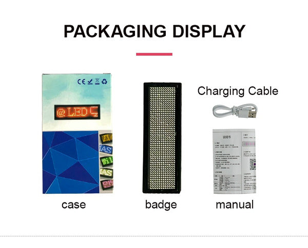 Bluetooth Led- Schild - Bedienbar über APP Schriftfarbe Rot