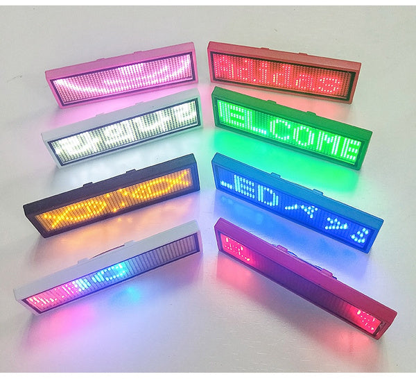 Bluetooth Led- Schild - Bedienbar über APP Schriftfarbe Rot