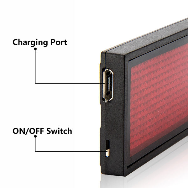 Bluetooth Led- Schild - Bedienbar über APP Schriftfarbe Rot