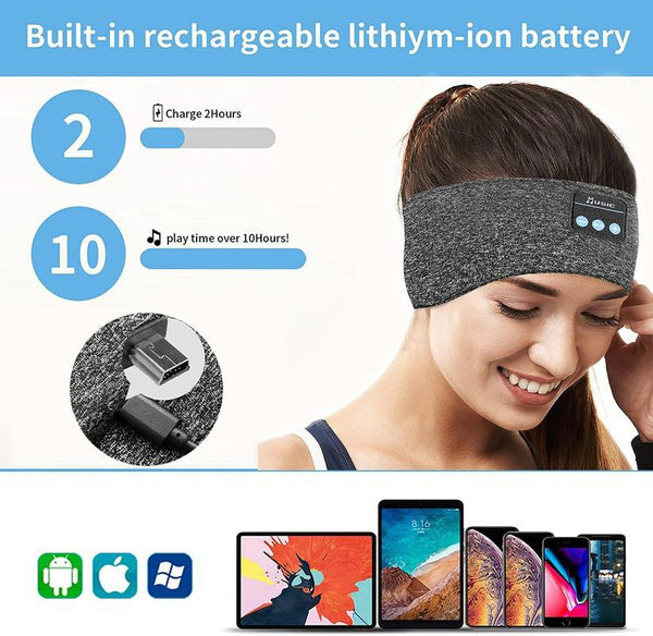 Elastisches Bluetooth-Stirnband & Augenmaske mit Lautsprecher