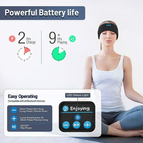 Elastisches Bluetooth-Stirnband & Augenmaske mit Lautsprecher