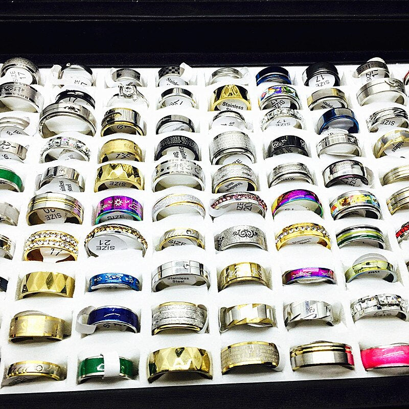 Männer/Frauen Ringe aus Edelstahl 25 Stk