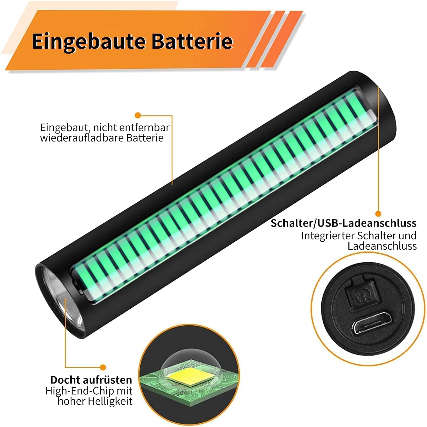 Mini LED Taschenlampe Superhelle LED Taschenlampen mit 3 Modi