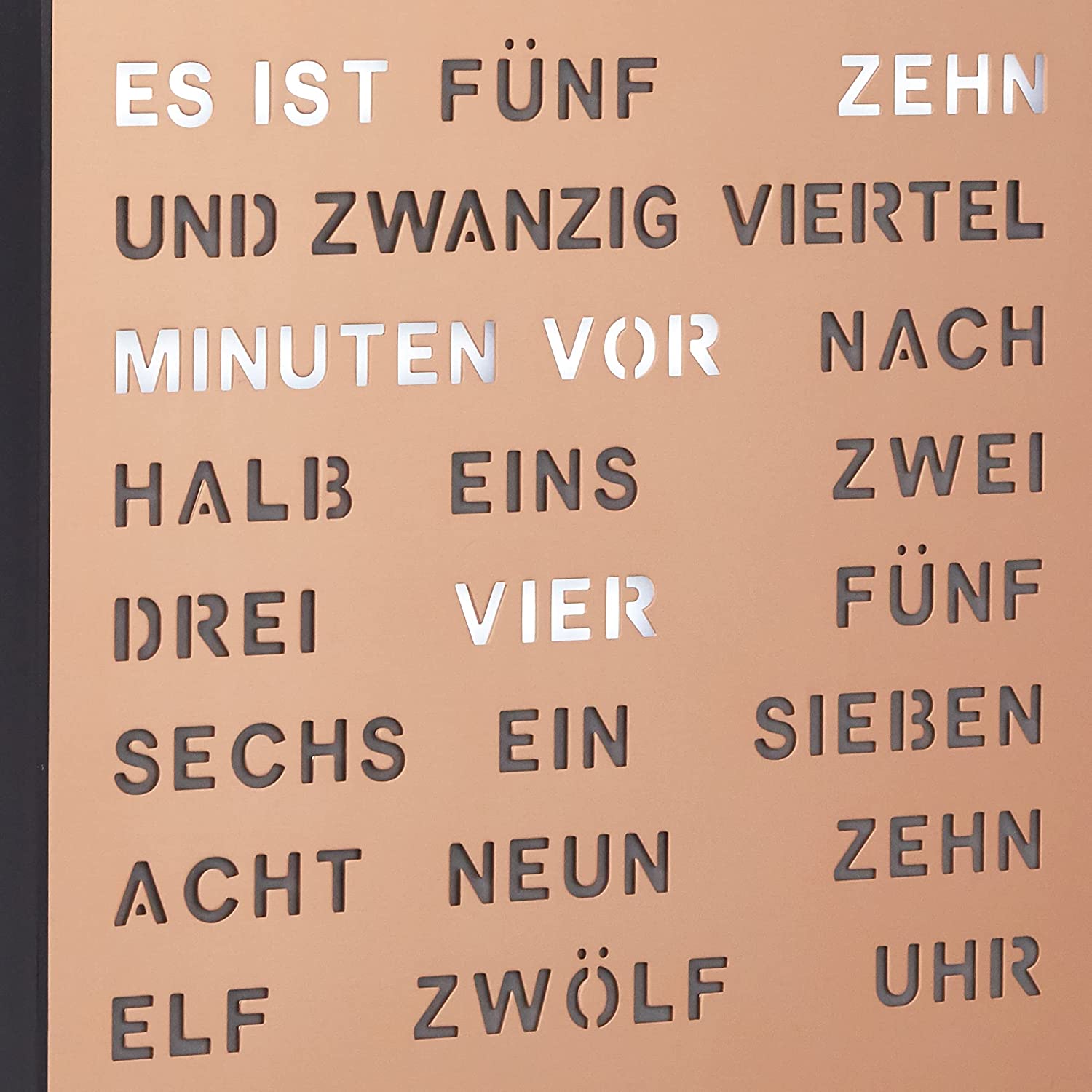 Bada Bing Edle LED Wortuhr in Deutsch