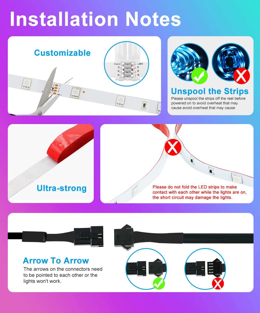 LED Strip Streifen Band 6m RGB SMD 5050 Selbstklebend