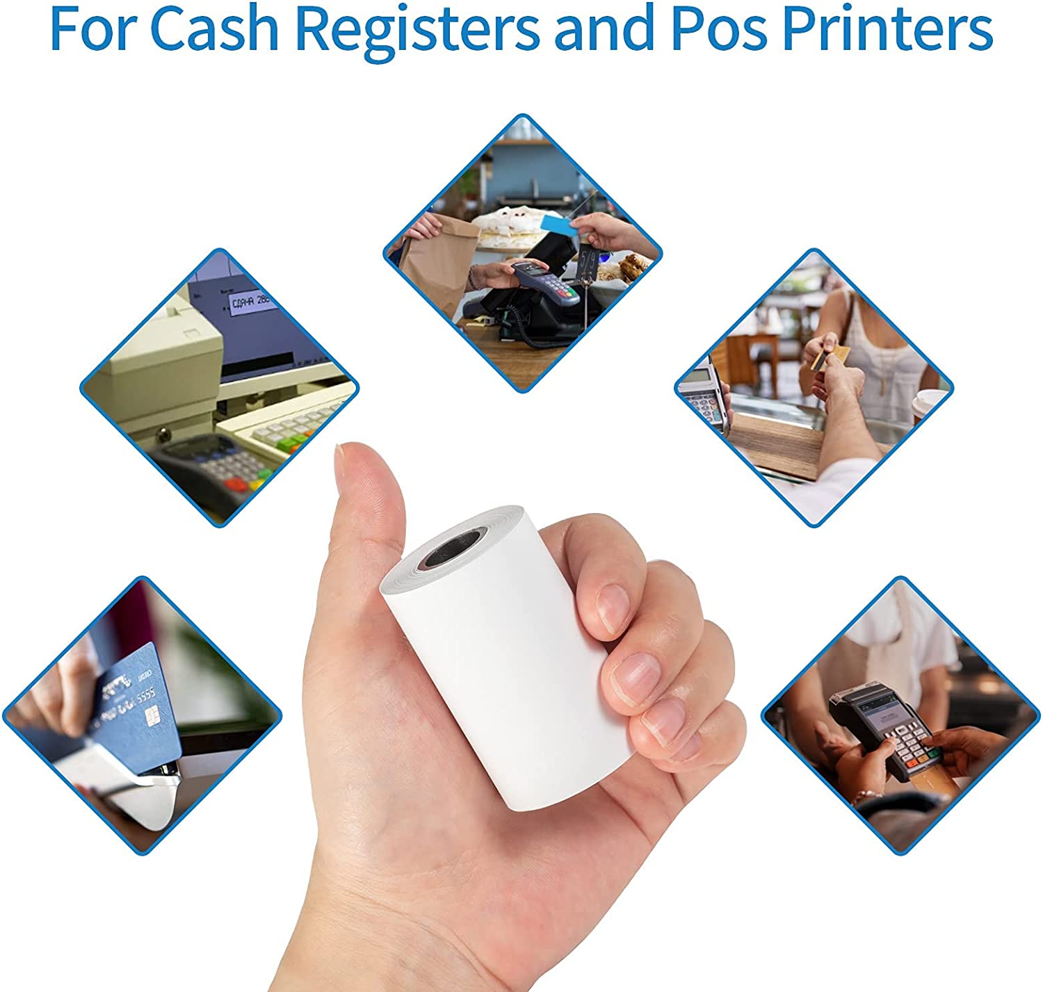 Bonrollen 57mm x 15m x 13mm - EC Rollen Thermopapier