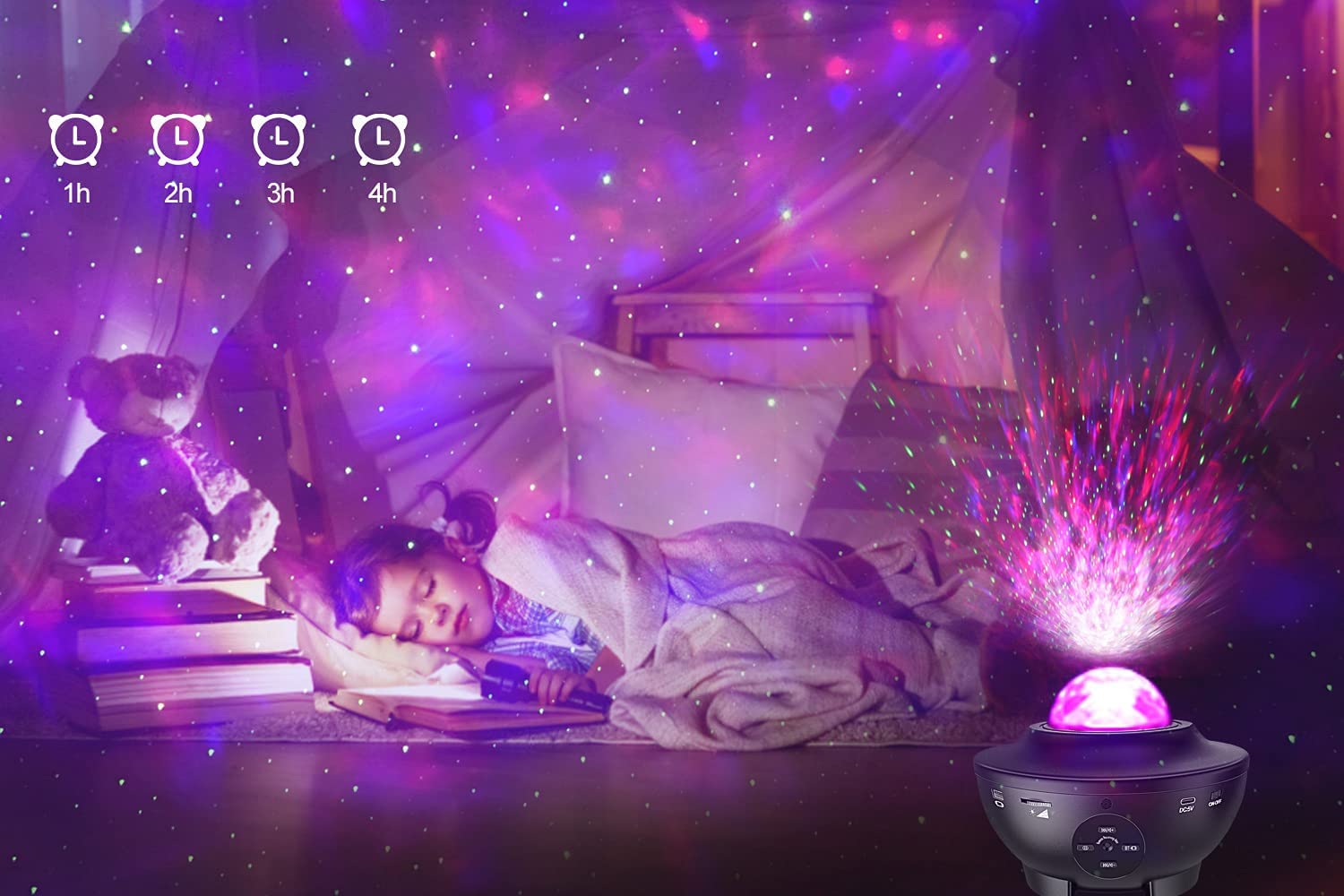 Galaxy Light LED Sternenhimmel Projektor Schwarz