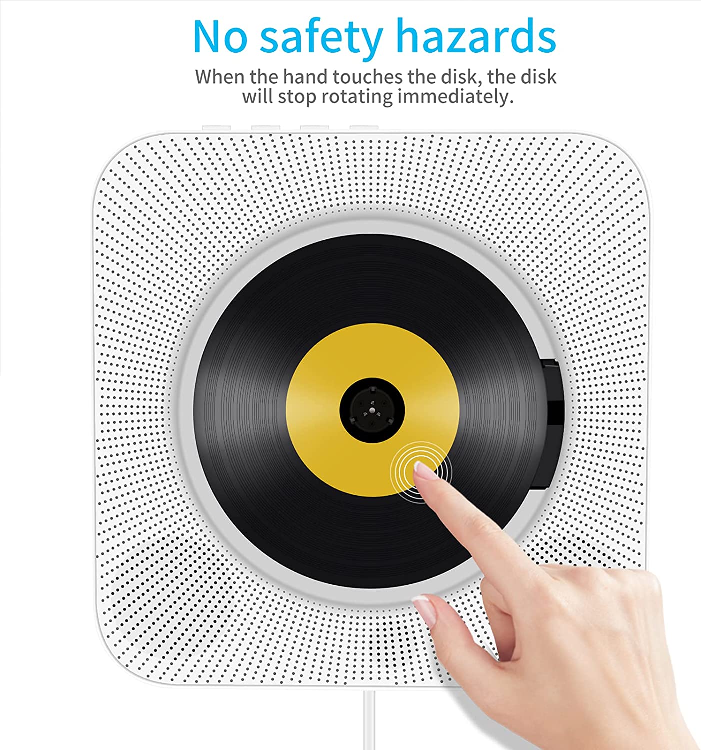 Tragbarer Wandmontage Bluetooth CD Player