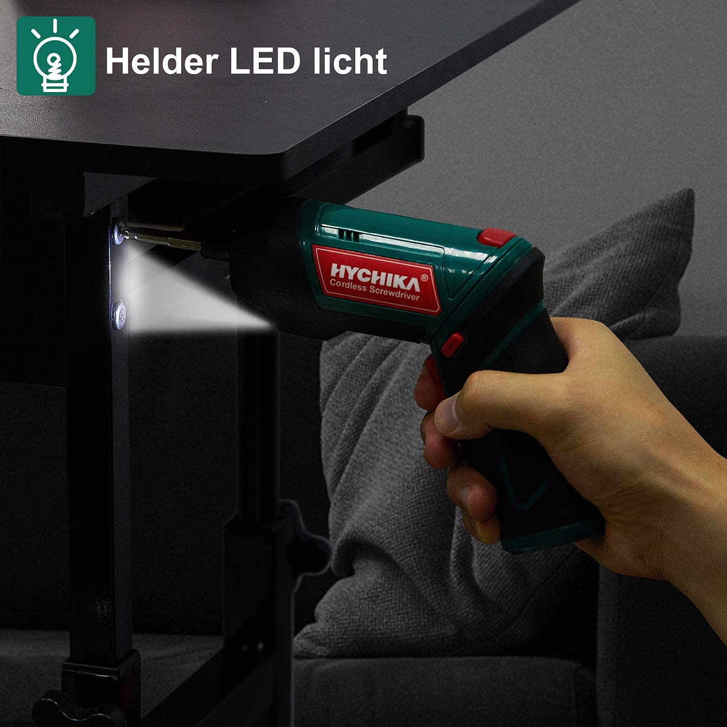 Akkuschrauber 2000mAh HYCHIKA 3,6V Li-Ion mit 20 Zubehörteilen